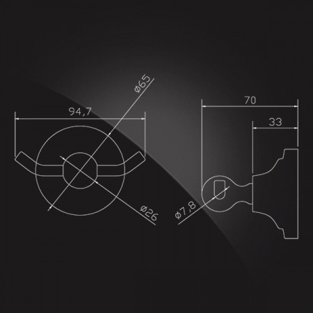 Крючок для ванной двойной Elghansa Carrington CRG-120 фото
