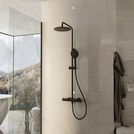 Душевая система Vincea Rondo VSFS-1R0MB черный матовый фото