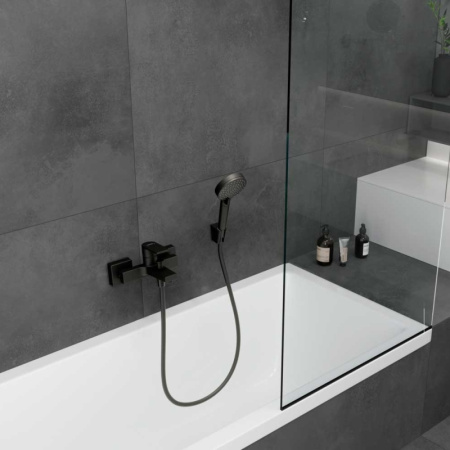 Смеситель Hansgrohe Vernis Shape для ванны с душем 71450670 черный матовый фото
