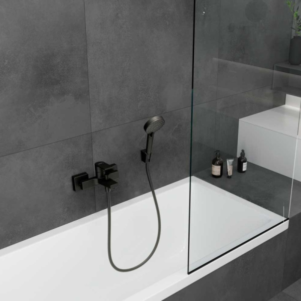 Смеситель Hansgrohe Vernis Shape для ванны с душем 71450670 черный матовый фото