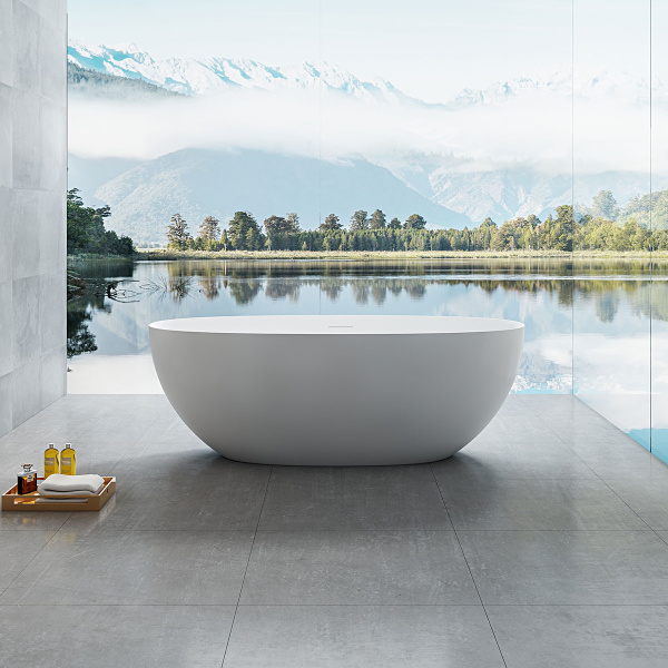 Ванна из искусственного камня Vincea Solid Surface VBT-6S01MW 170x75 белая матовая фото