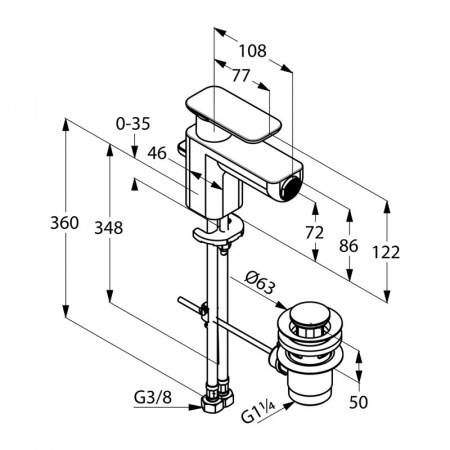 Смеситель для биде Kludi E2 492160575 фото