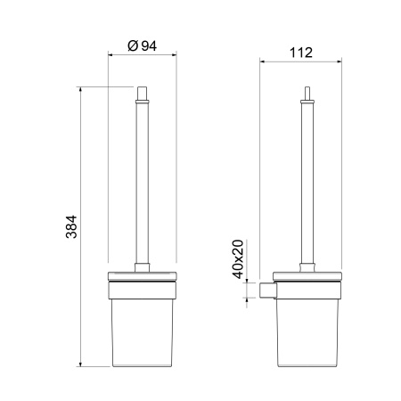 Ершик для туалета Timo Luiro 18561/03 Черный фото