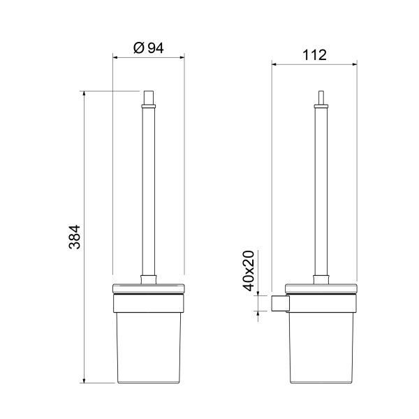 Ершик для туалета Timo Luiro 18561/03 Черный фото