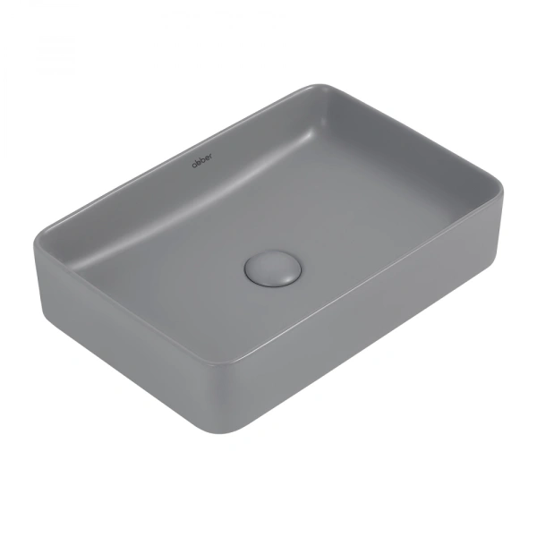 Накладная раковина Abber Rechteck AC2207MG 51x34 серая матовая фото
