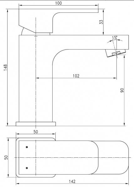 Смеситель для раковины Kaiser Zinger 35011 фото