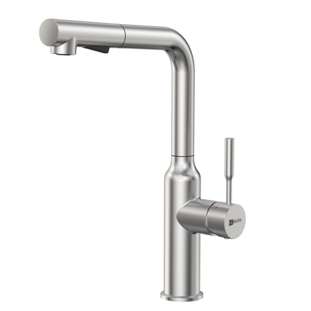 Смеситель для кухни с выдвижной лейкой Lemark Expert LM5085S сталь фото
