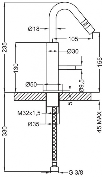 Смеситель для биде Cezares Eco ECO-BSM2-01-Cr фото