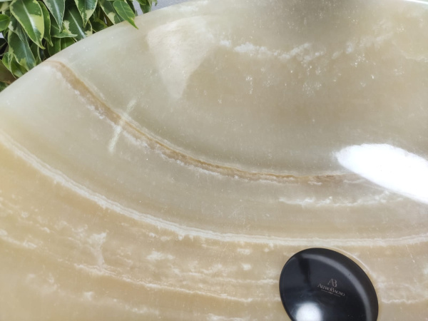 Накладная раковина из оникса Bowl Yellow Small TinLip BO-01024 (40*40*15) фото