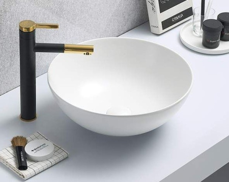 Накладная раковина CeramaLux N 104MW 41x41 белая матовая фото