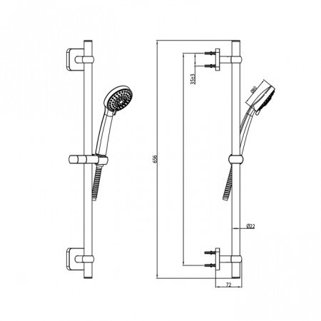 Душевой гарнитур Iddis Bild BIL3F65i16 фото