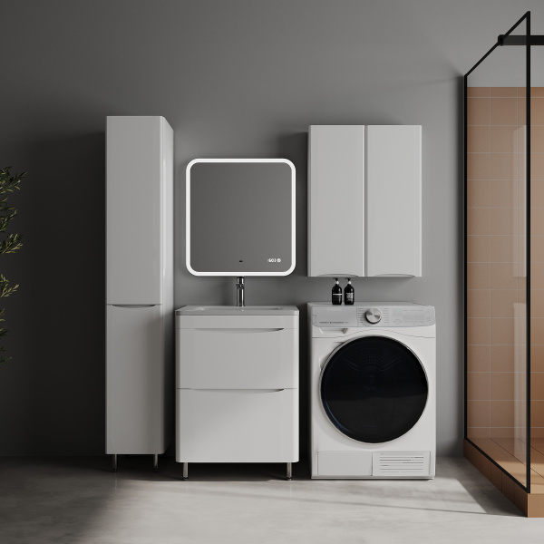 Шкаф подвесной Style Line Бергамо мини СС-00002508 антискрейтч, белый глянец фото