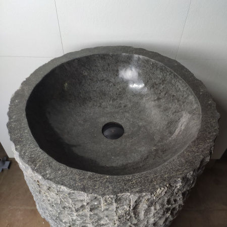 Раковина напольная из мрамора Black MN-01497 (57*57*90) фото