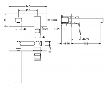 Смеситель для раковины Timo Briana 7171/17SM матовое золото фото