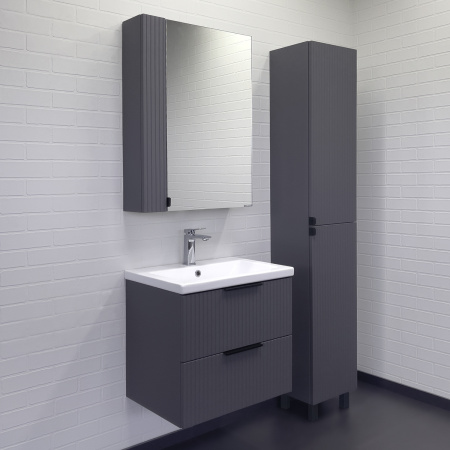 Тумба с раковиной Comforty Лима 60П2 00-00019176 антрацит фото