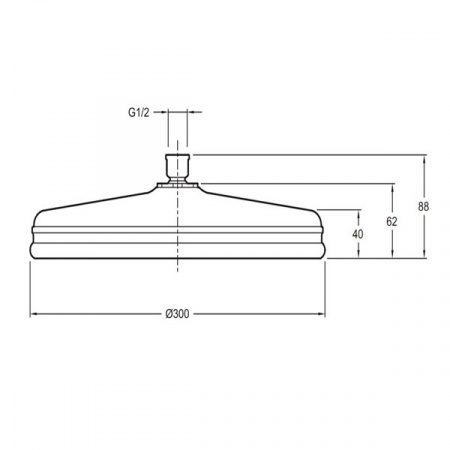 Верхний тропический душ Jacob Delafon Katalyst E13694-CP 30,5х30,5 фото