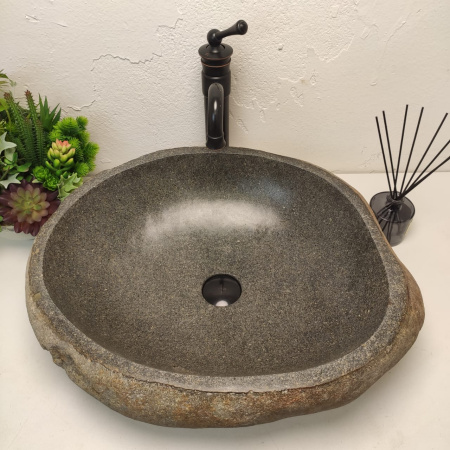 Накладная раковина из речного камня RS01234 (60*50*15) фото