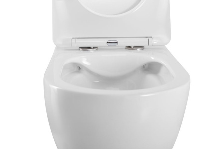 Унитаз подвесной безободковый Art&Max Siena AM221CHR/SC с сиденьем фото