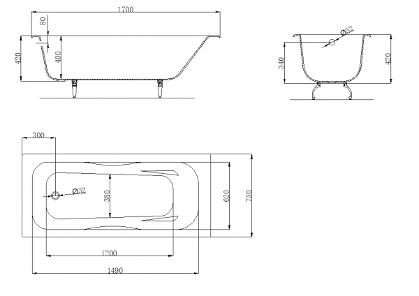 Чугунная ванна OWL 1975 Bjorn OWLIB191108 170x75 фото