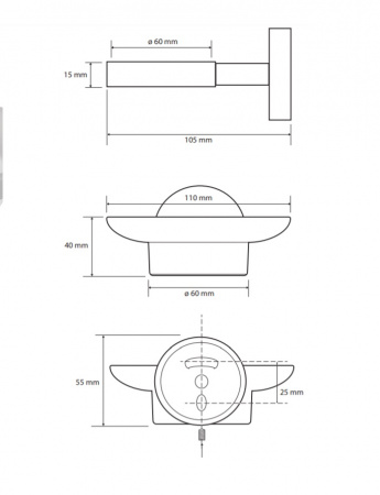 Мыльница настенная Bemeta White 104108044 фото