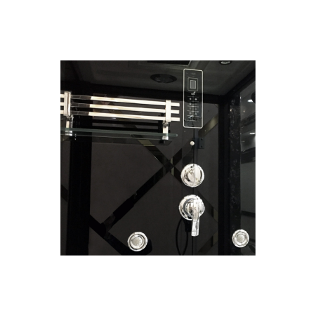 Душевая кабина с сауной Cerutti SPA Albano Nero Black CT8348 180x110 фото