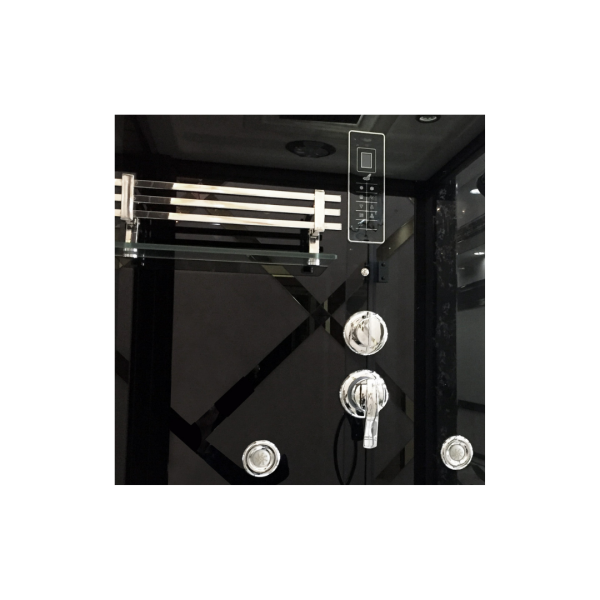 Душевая кабина с сауной Cerutti SPA Albano Nero Black CT8348 180x110 фото