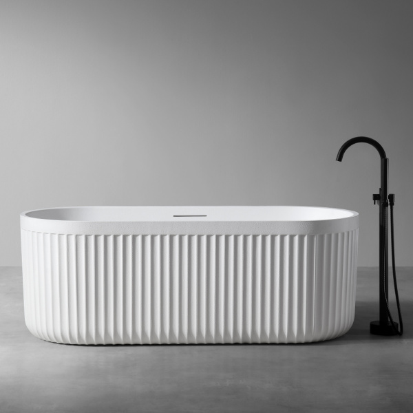 Ванна из искусственого камня Abber Stuttgart AM9925 170x75 белая матовая фото