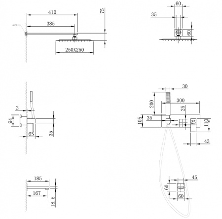 Душевая система Abber Daheim AF8217 Хром фото