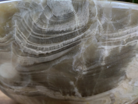 Накладная раковина из оникса Indo Bowl Grey Medium BO-00011 фото