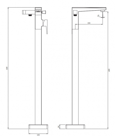 Cмеситель для ванны Omnires Fresh FR7133CR фото