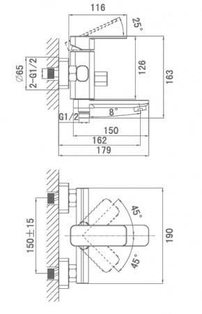 Смеситель для ванны с душем D&K Altportel Rhein DA1333201 фото