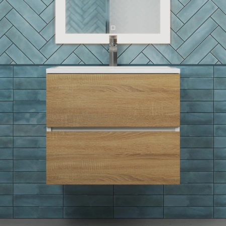 Тумба под раковину Uperwood Barsa 60 2930205256 белая/дуб сонома фото