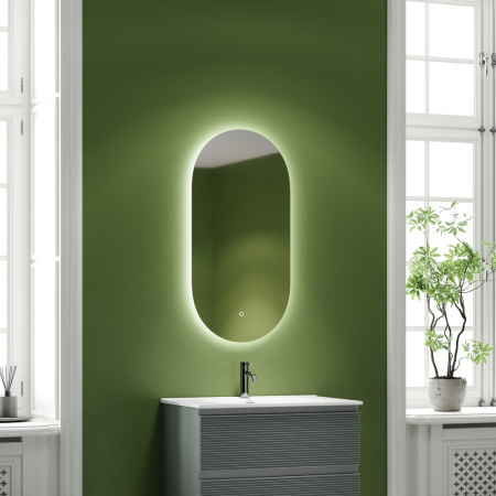 Зеркало с подсветкой Sancos Oval OV55C 55x105 фото