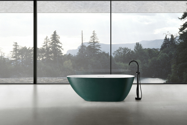 Ванна из искусственого камня Abber Dortmund AM9911MBG 170x75 темно-зеленая матовая фото