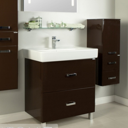 Тумба под раковину Акватон Америна 80 Н 1A169401AM430 темно-коричневая фото