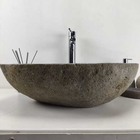 Накладная раковина из речного камня RS0970 (54*47*16) фото