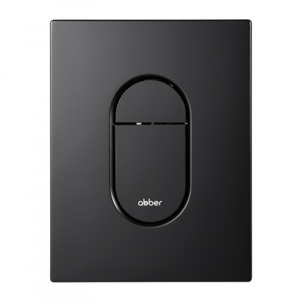 Кнопка смыва пневматическая Abber AC0124MB черная матовая фото