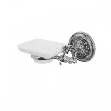 Мыльница настенная Art&Max Barocco AM-1786-Cr серебро фото