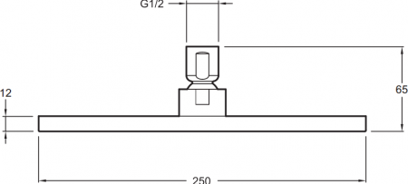 Верхний тропический душ Jacob Delafon Katalyst E13696-CP 25х25 фото