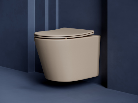 Унитаз подвесной безободковый Ceramica Nova Balearica CN6000MC капучино матовый фото