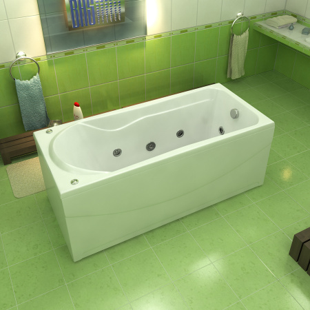 Ванна акриловая с гидромассажем Bas Мальта 170х75 фото