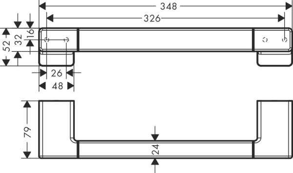 Поручень для ванны Hansgrohe AddStoris 41744670 черный матовый фото