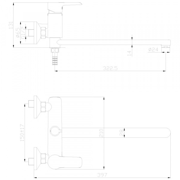 Смеситель для ванны с душем Rossinka W W35-32 фото