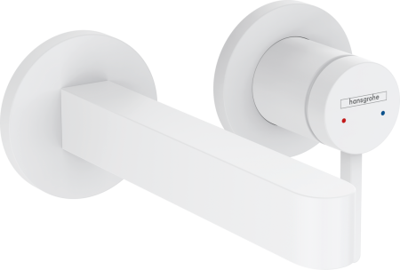 Смеситель для раковины настенный Hansgrohe Finoris 76051700 белый матовый фото