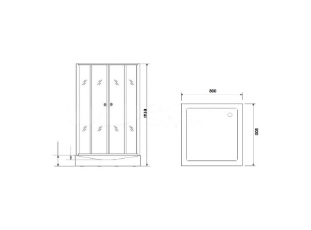 Душевой уголок Parly ZQ8111 80x80 фото