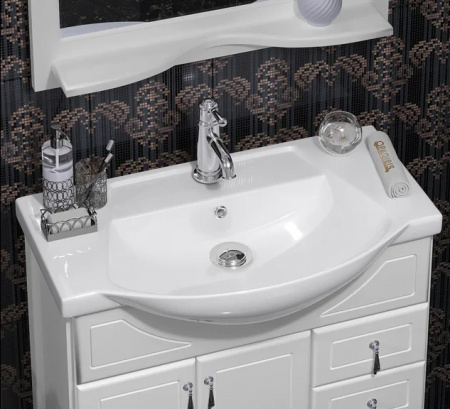 Мебель для ванной Opadiris Клио 75 белая матовая фото