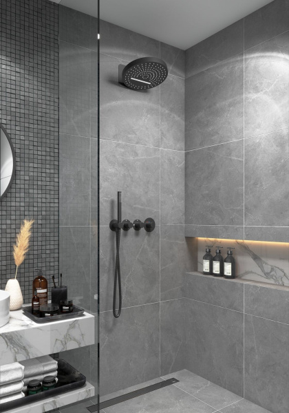 Душевая система скрытого монтажа Timo Saona SX-2329/03SM черная матовая фото