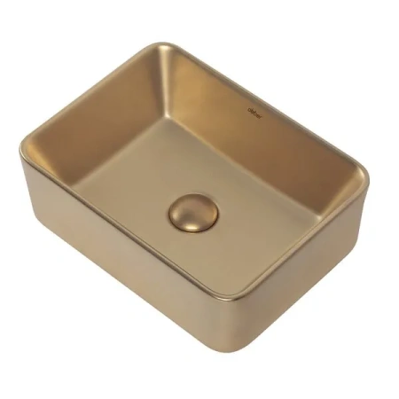 Накладная раковина Abber Rechteck AC2213MMG 40x30 золото матовое фото