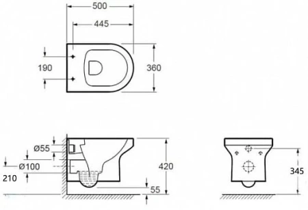 Унитаз с инсталляцией Jacob Delafon Elite E21742RU-00 фото