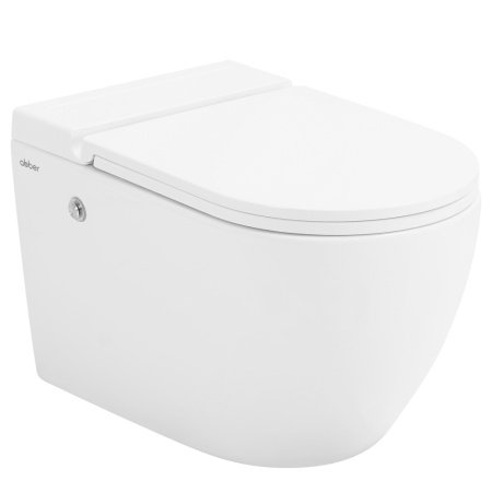 Подвесной унитаз с импульсным смывом Abber Bequem AC1108P с инсталляцией AC0101P фото